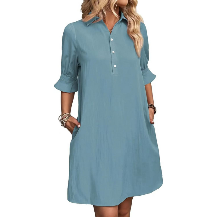 Elara | Women's Relaxed Elegant Dress with Buttons