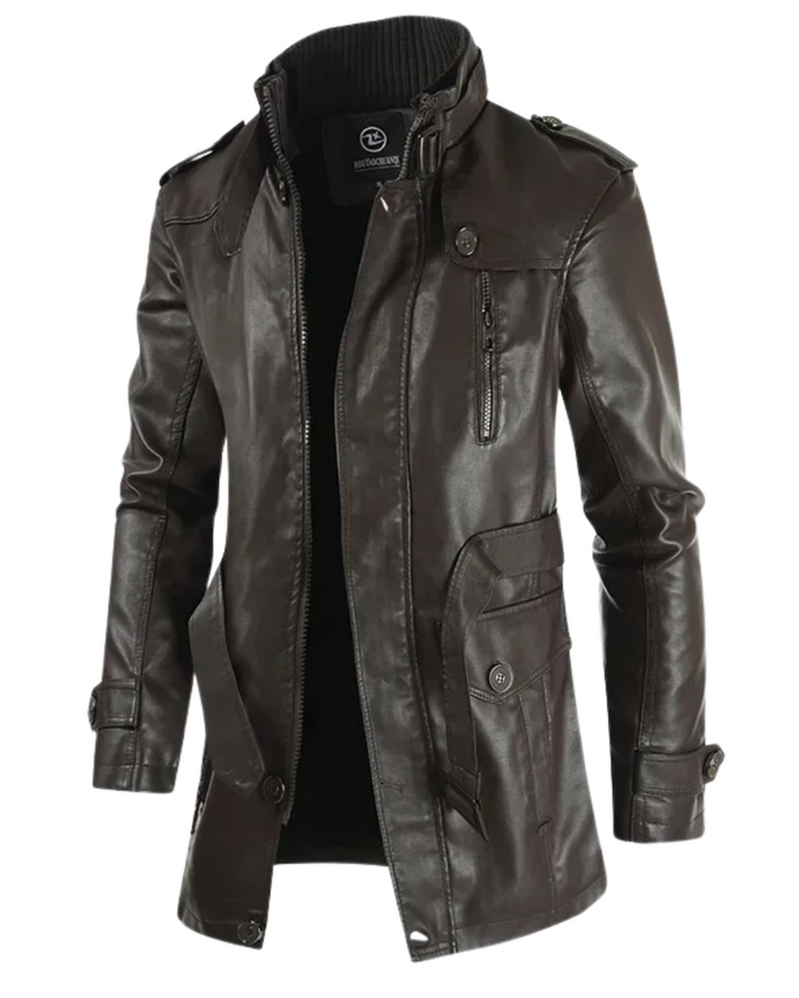 Men's Tailored Elegant Long Biker Jacket