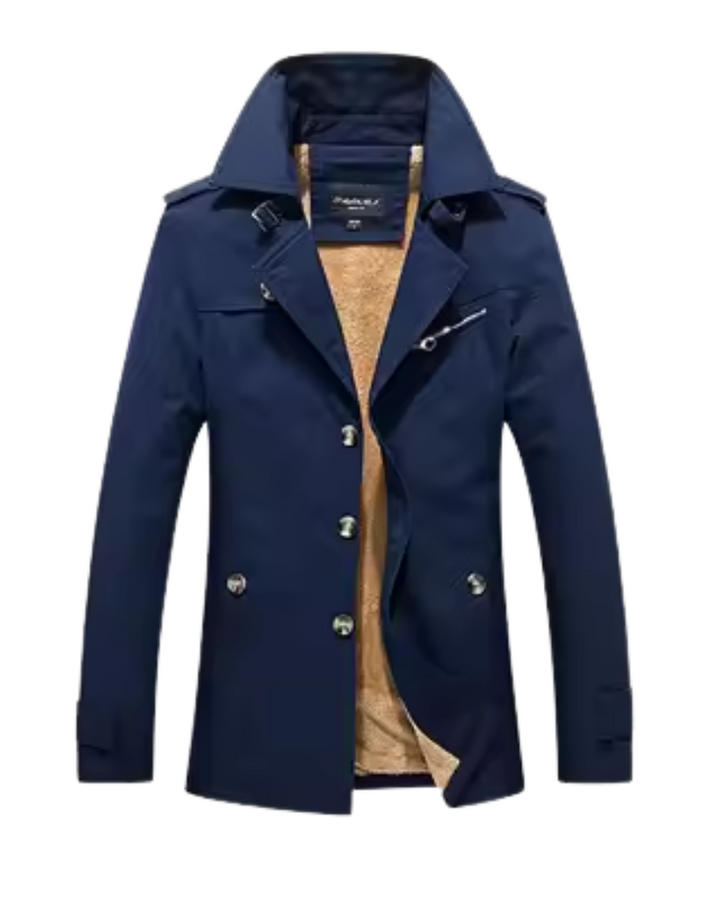 Men's Tailored Elegant Padded Trench Coat