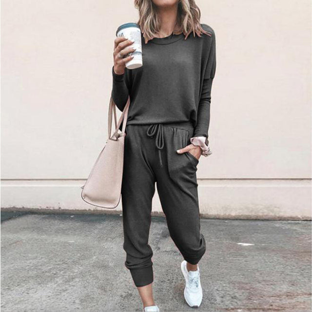 Eva | Women's Long Sleeve Lounge Set with Drawstring