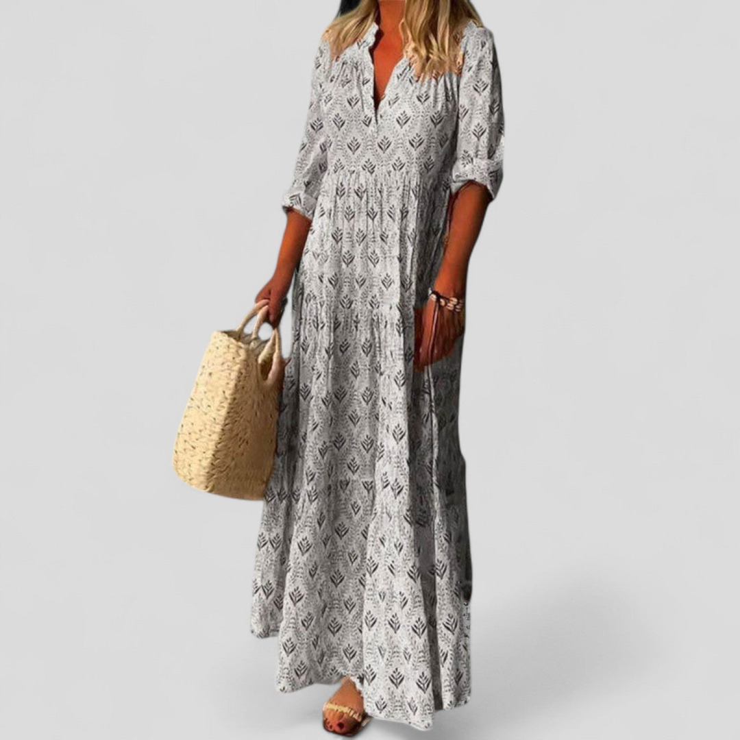 Wren | Women's V-Neck Maxi Dress with Pockets
