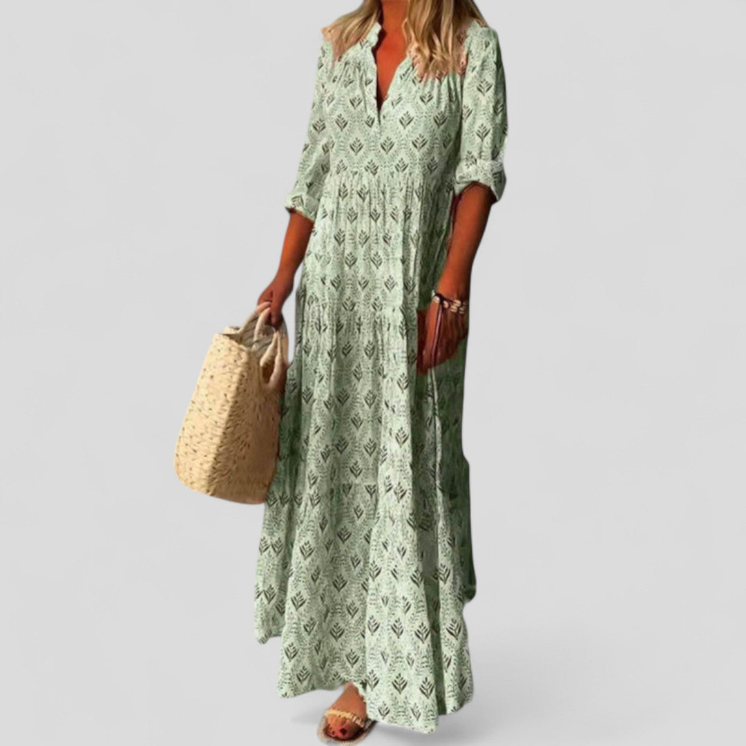 Wren | Women's V-Neck Maxi Dress with Pockets