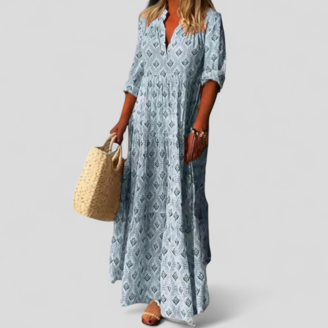 Wren | Women's V-Neck Maxi Dress with Pockets