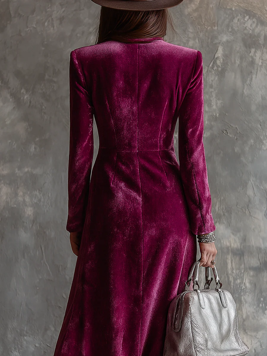 Holly | Women's Tailored Blazer Maxi Dress with Buttons