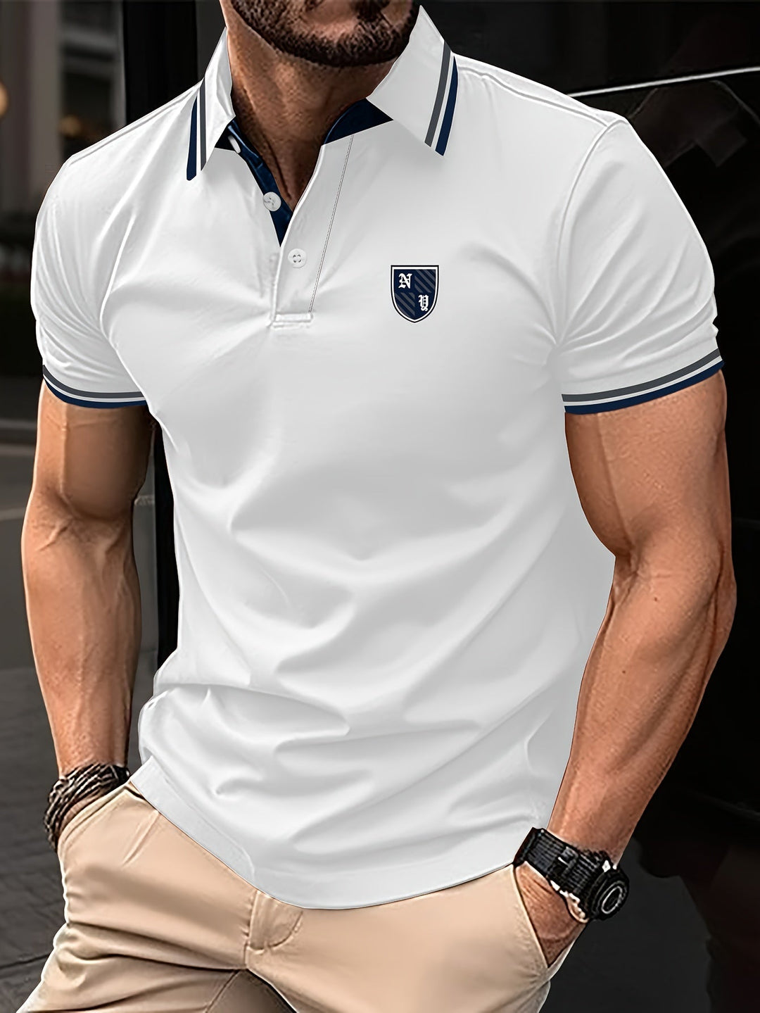 Elliot | Men's Short Sleeve Casual Polo Shirt