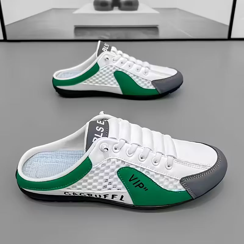 Men's Color Block Backless Slip-On Sneakers