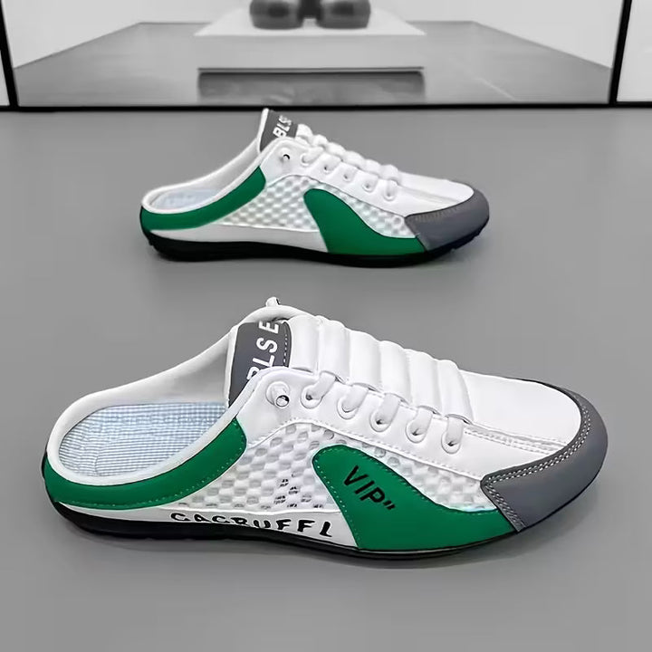 Men's Color Block Backless Slip-On Sneakers