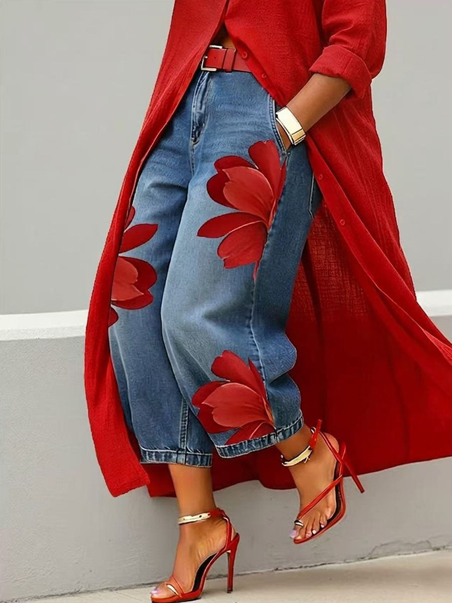 Sophia - Elegant Flower Pants
