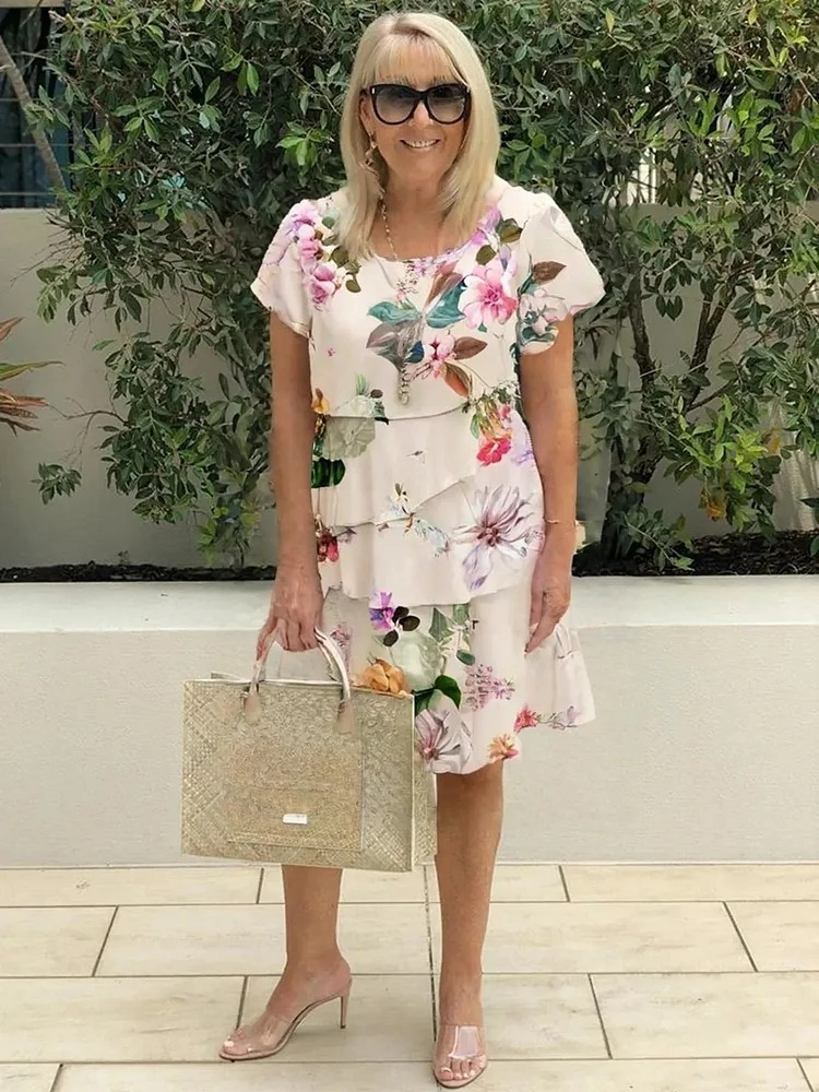 Francin | Women's Mini Airy Floral Dress with Ruffle