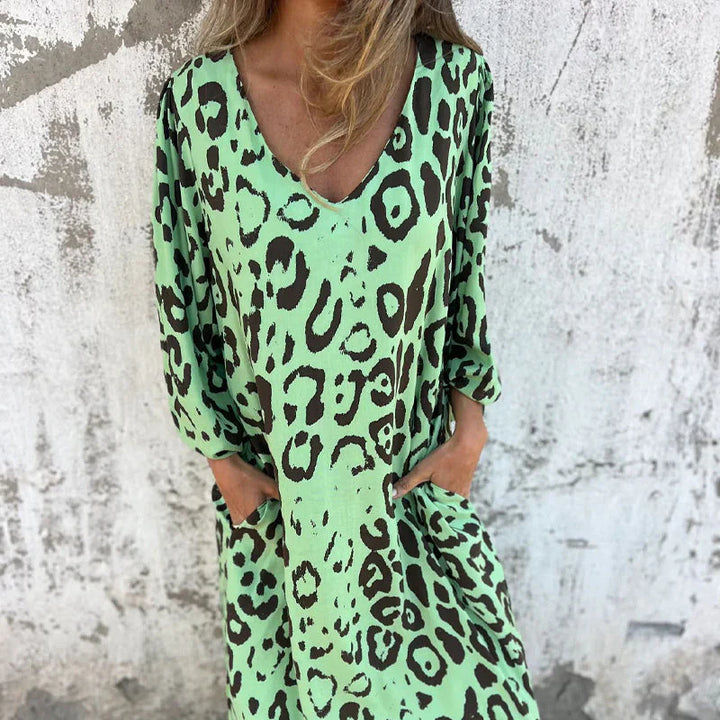 Nala | Safari Chic Leopard Dress with Pockets