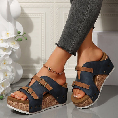 Dahlia™ - Fashionable Wedge Platform Sandals