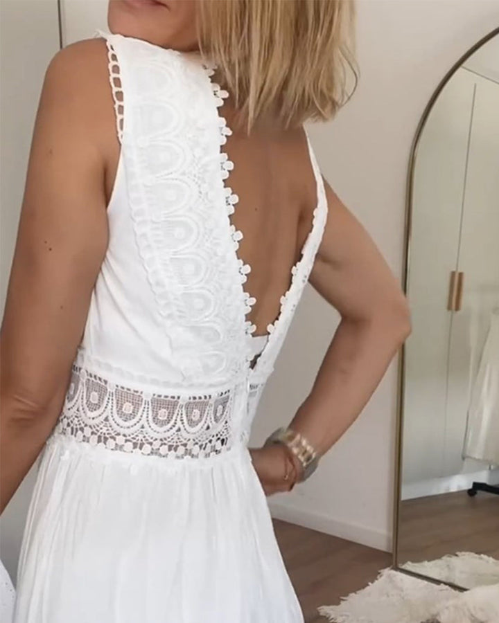 Jolene | Women's V-Neck Mini Chic & Flowy Boho Robe Dress