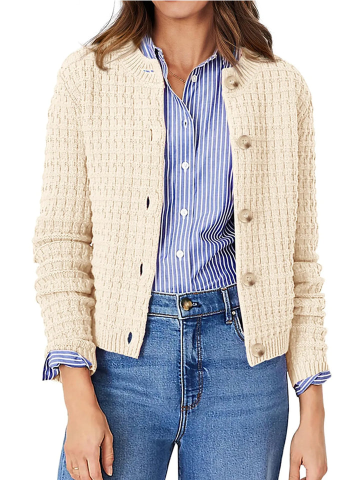 Harper | Women's Cardigan with Button Placket and Buttons