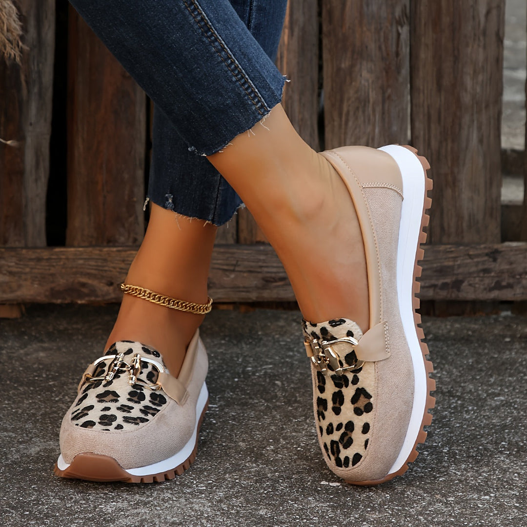 Mindy | Animal Print Cushioned Loafers