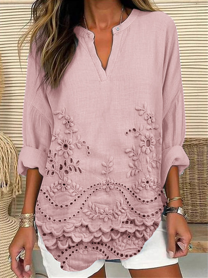 Valona | Loose Floral Elegant Printed Top