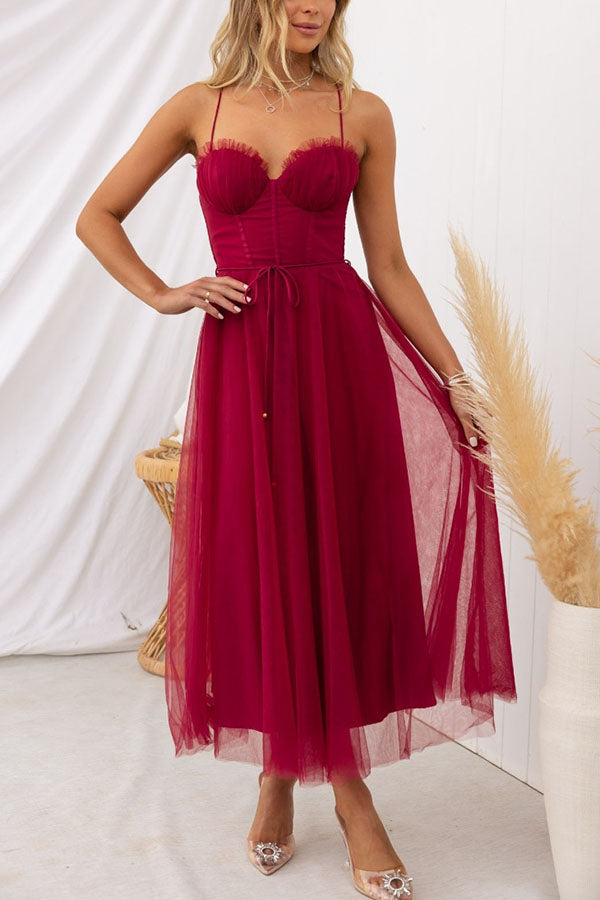 Contemporary Princess Maxi Dress with Suspenders for Parties