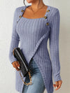 Julia™ - Trendy Ribbed Asymmetrical Top