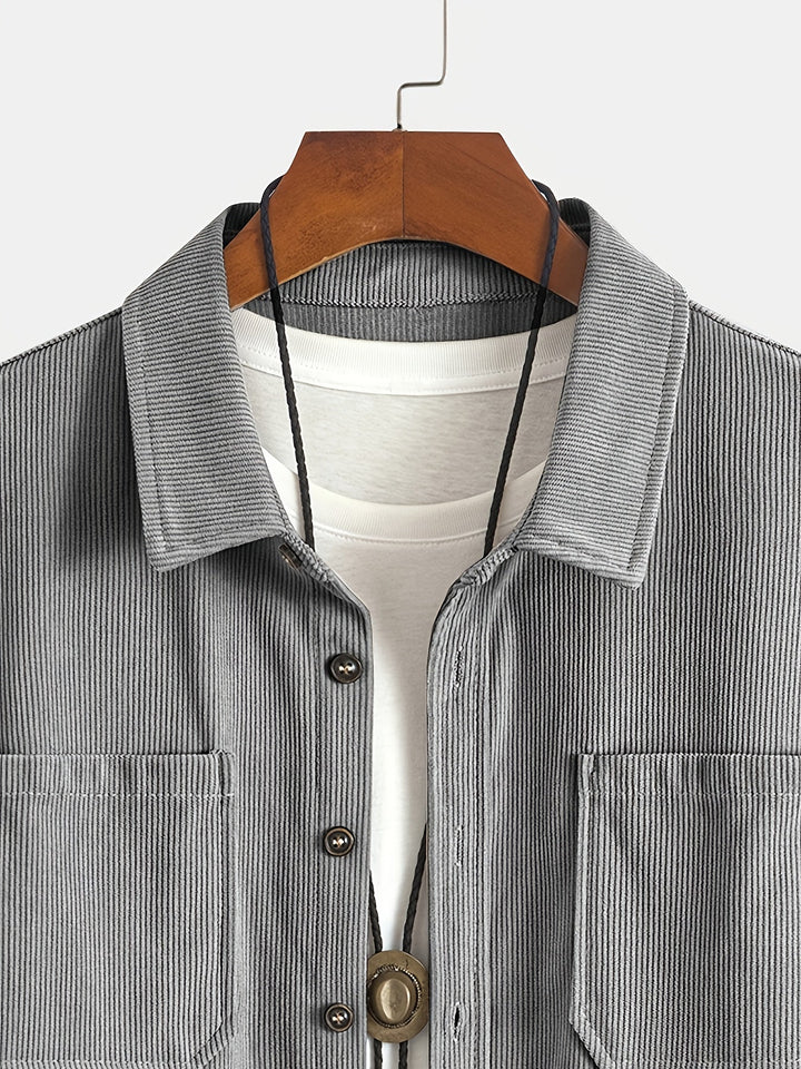Bryce | Men's Long Sleeve Overshirt with Pockets and Buttons