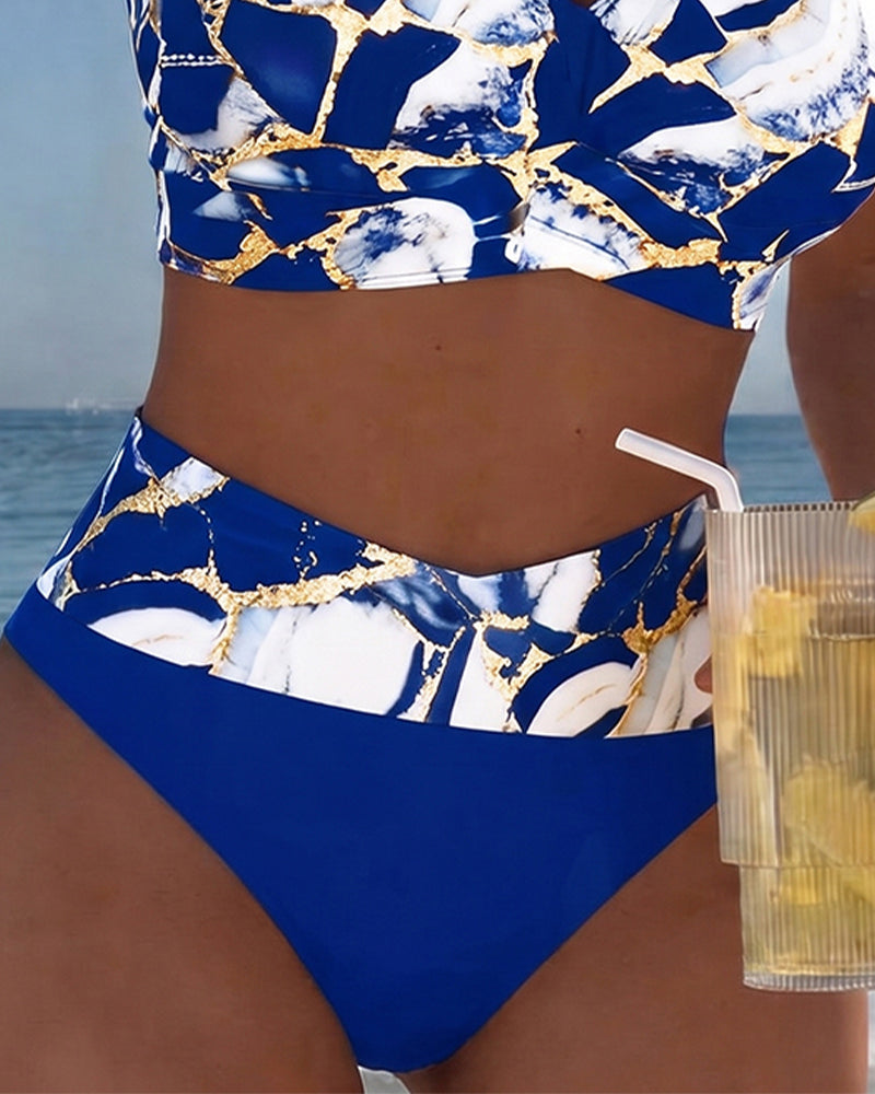 Luna | Women's V-Neck Printed Strap Bikini