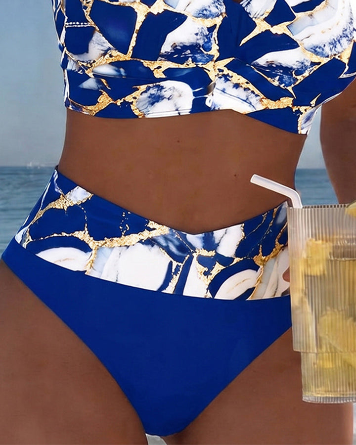 Luna | Women's V-Neck Printed Strap Bikini