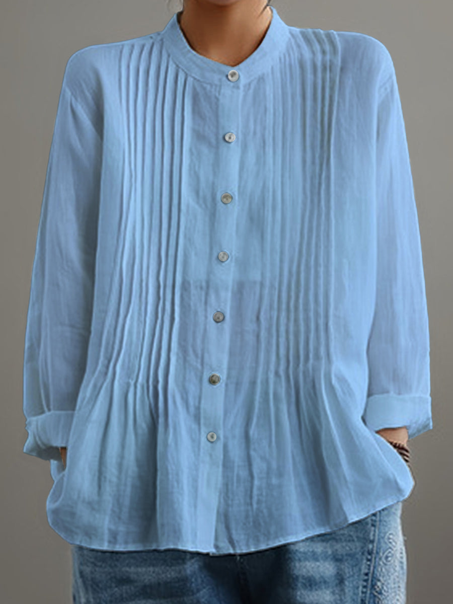 Farah | Relaxed Long Sleeve Casual & Pleated Shirt