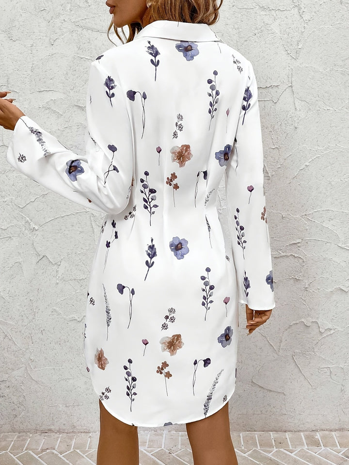 Maya | Women's Mini Elegant Floral Dress with Buttons