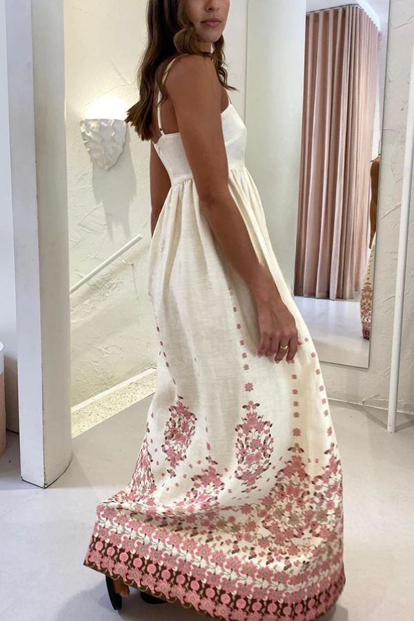 Wendy® Floral Paradise Maxi Dress with Straps and Pockets - Unique Print and Comfortable Fit