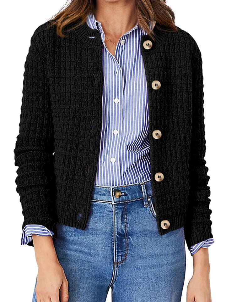 Harper | Women's Cardigan with Button Placket and Buttons