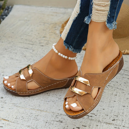 Capri Buckle Slide Sandals