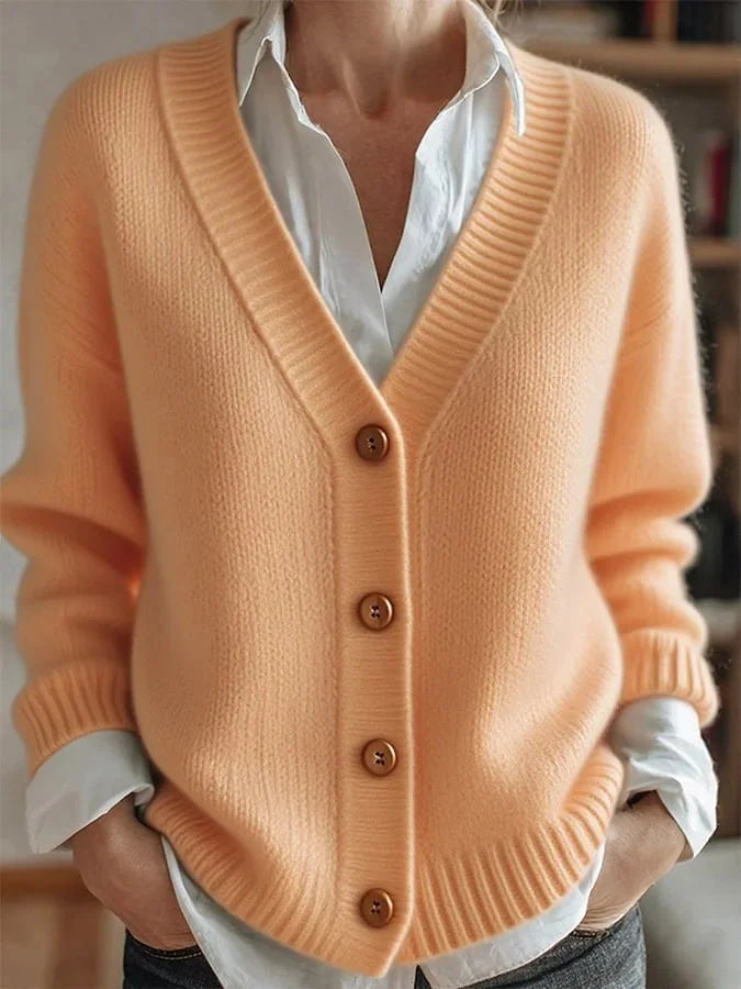 Merida | Women's Long Sleeve V-Neck Vintage Winter Cardigan