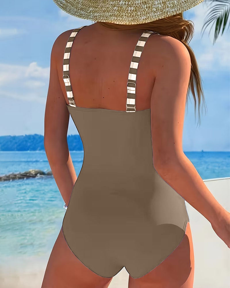 Aurora | Women's Striped One-Piece Swimsuit
