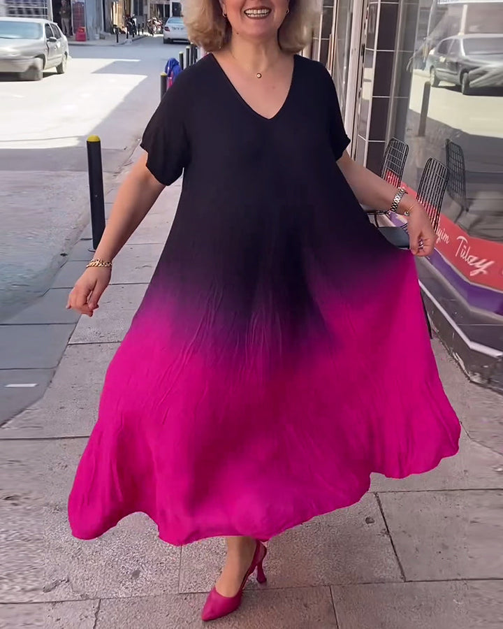 Joan | Women's Relaxed Summer Gradient Flowy Maxi Dress