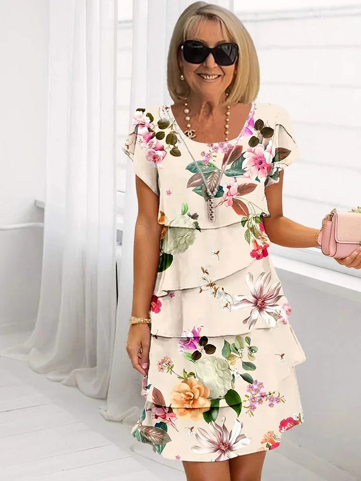 Francin | Women's Mini Airy Floral Dress with Ruffle