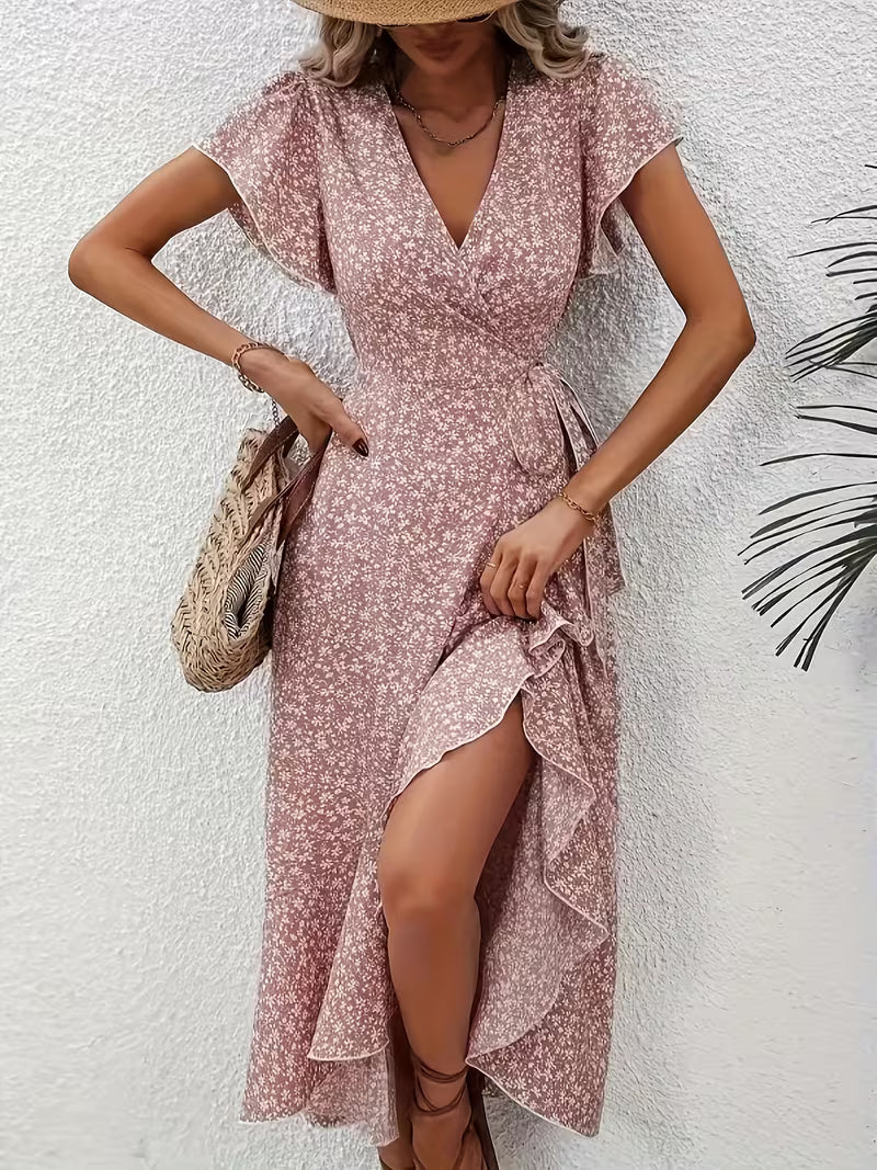 Elara | Flowing, Body-Hugging Wrap Dress