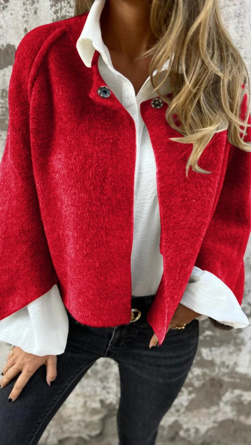 Celeste™ - Elegant Long Sleeved Wool Coat