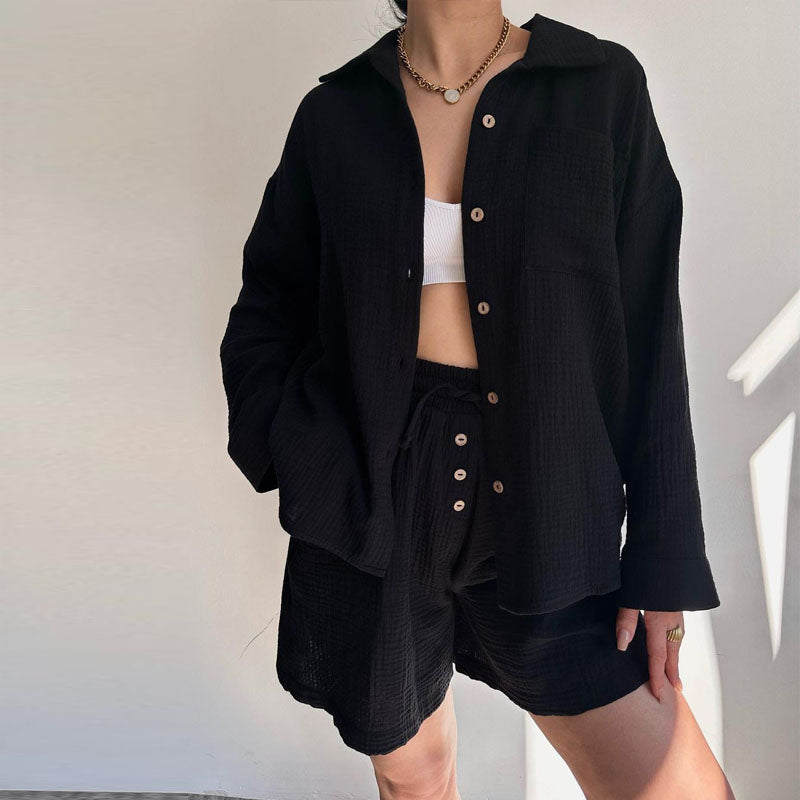 Espera | Women's Oversized Breezy Two-Piece Set with Pockets