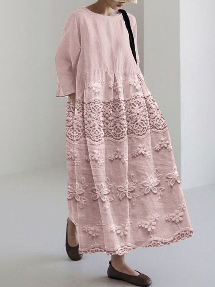 Thalina™ - Lace Printed Dress