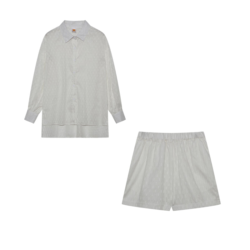 Elizabeth | Women's Breezy Shirt And Shorts Set with Buttons