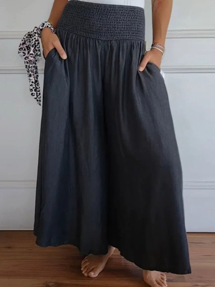 Marlene | Floral Loose-fitting Pants for summer with Pockets