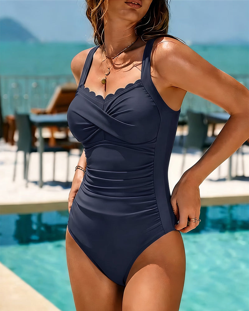 Lucia | Women's Slim Cross-Over Bikini with V-Neck
