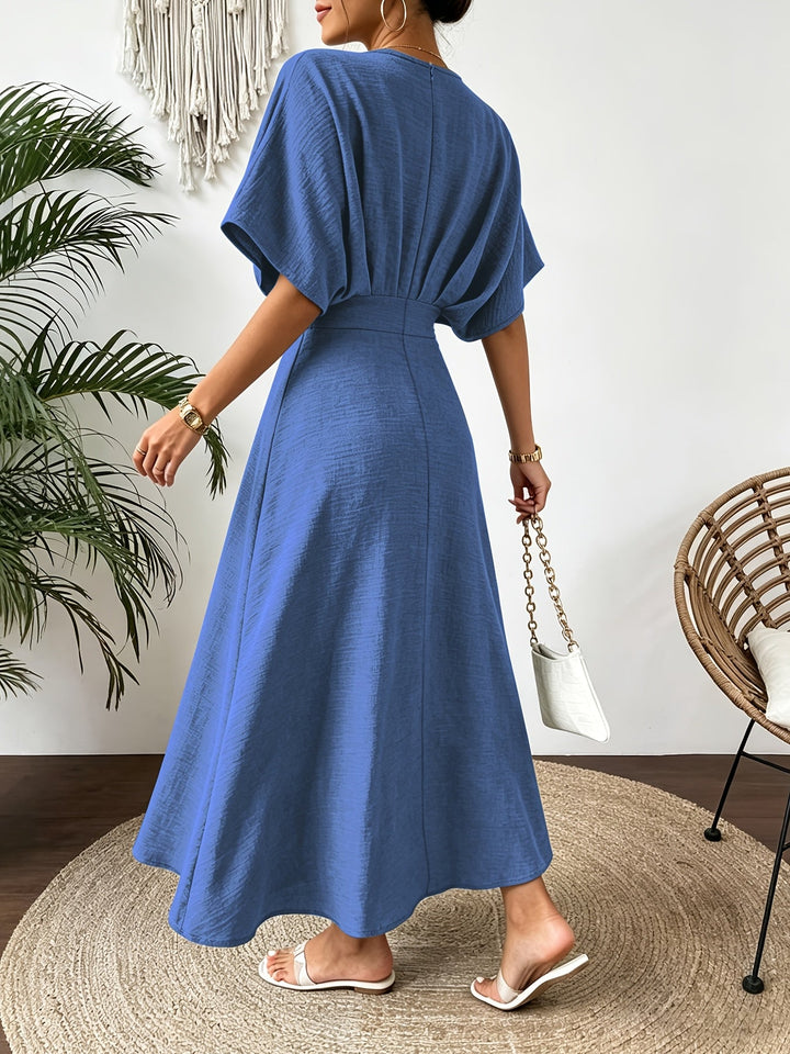 Women's V-Neck Midi Dress