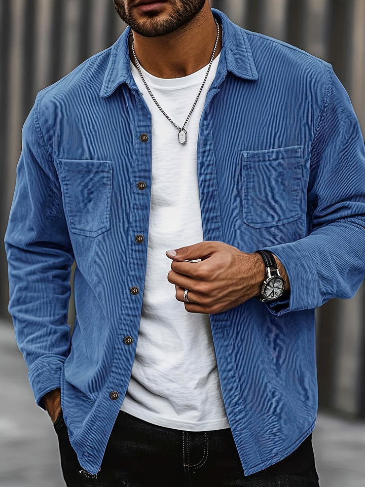 Bryce | Men's Long Sleeve Overshirt with Pockets and Buttons