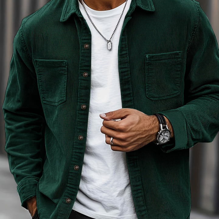 Bryce | Men's Long Sleeve Overshirt with Pockets and Buttons