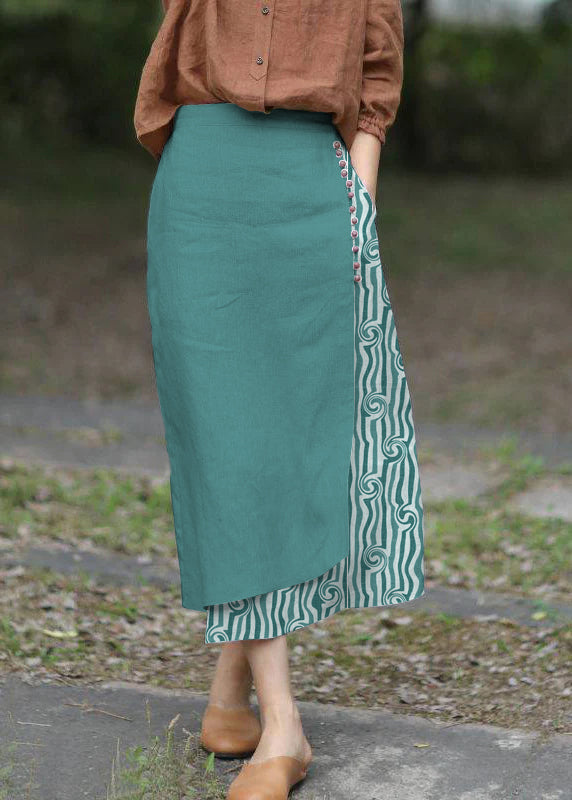 Boutique White Asymmetrical Design Elastic Waist A-Line Skirts Spring