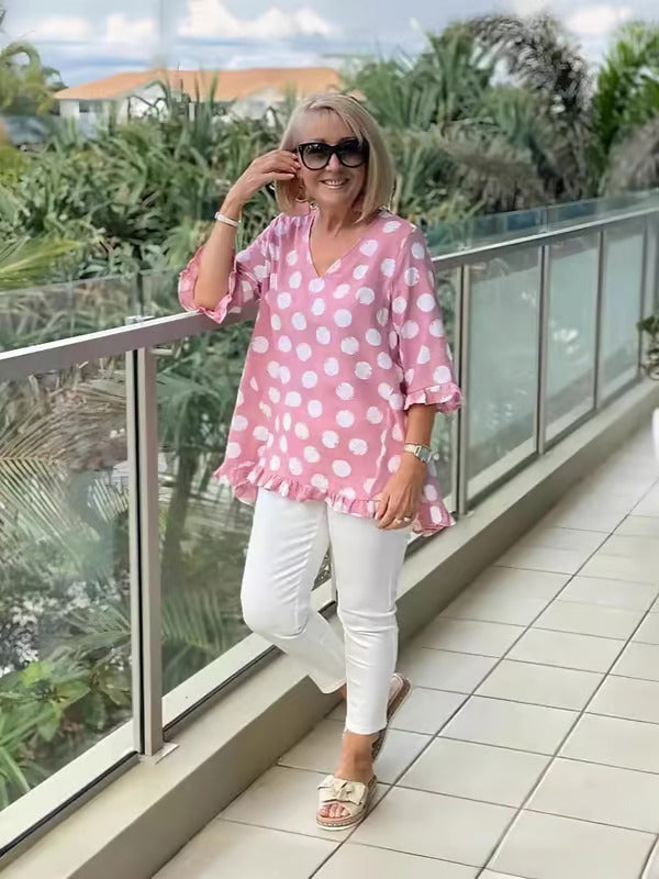 Beth™ | Stylish V-Neck Blouse