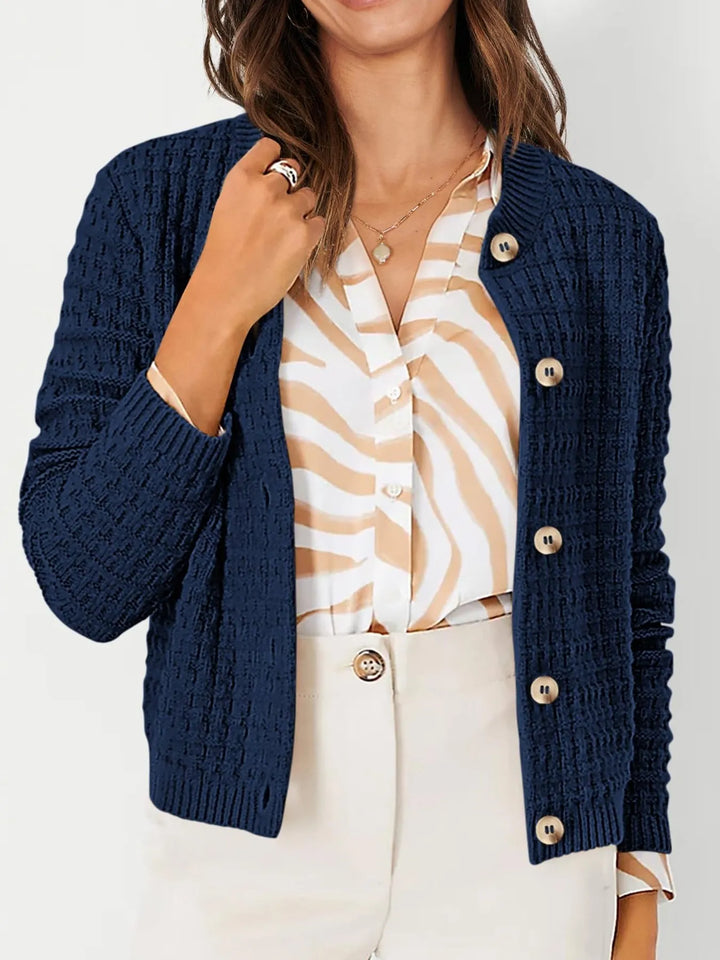Harper | Women's Cardigan with Button Placket and Buttons