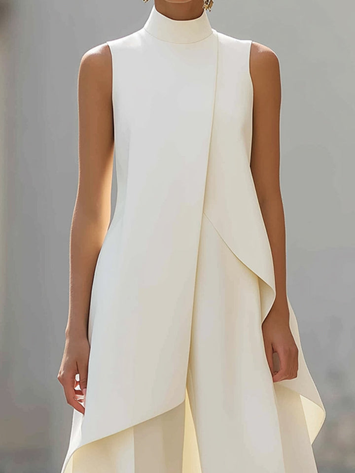 Martina | Women's High Neck Top and Wide-Leg Pants Set
