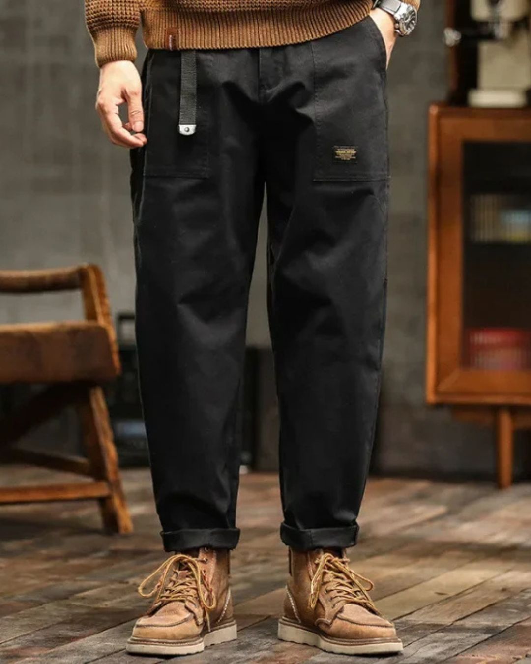 Levin | Men's Relaxed Vintage Cargo Pants with Pockets