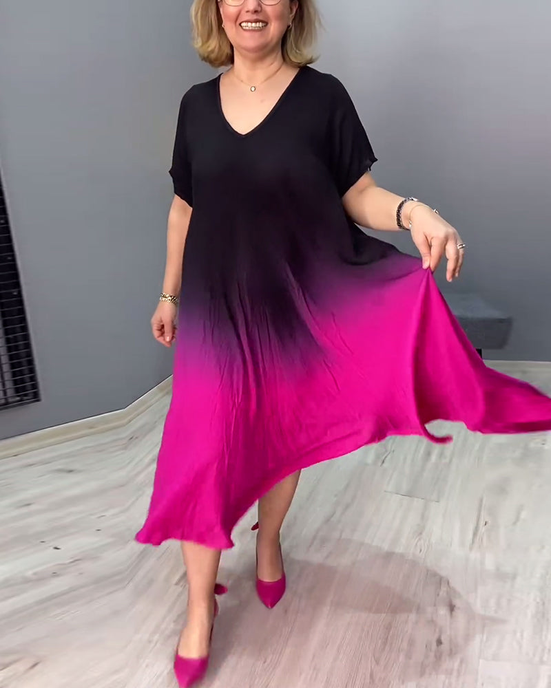 Joan | Women's Relaxed Summer Gradient Flowy Maxi Dress