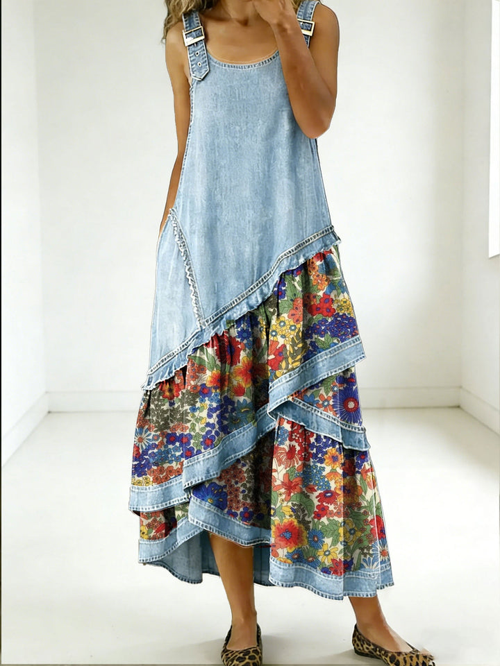 Aria | Creative Patchwork Maxi Gown